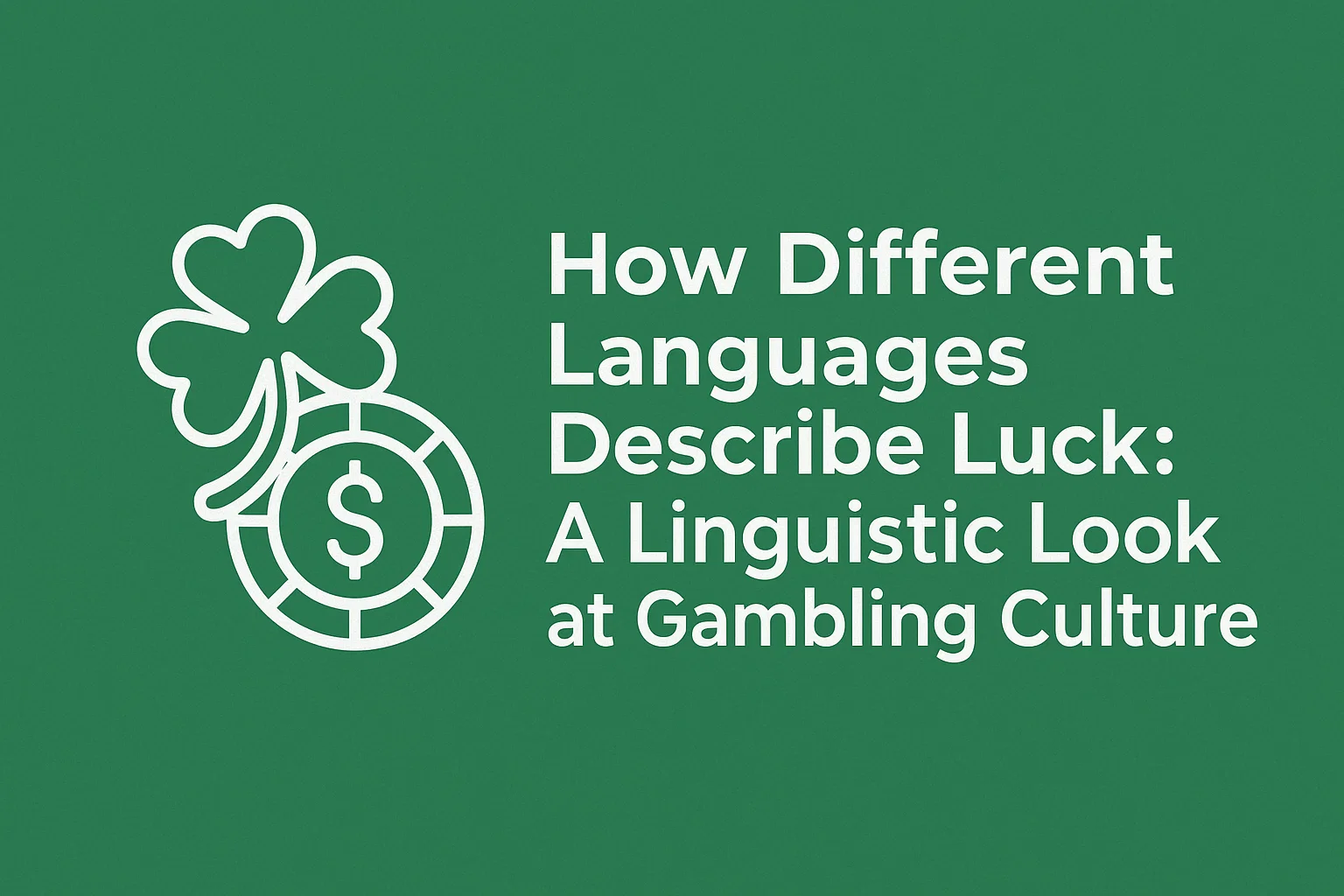 How Different Languages Describe Luck: A Linguistic Look at Gambling Culture